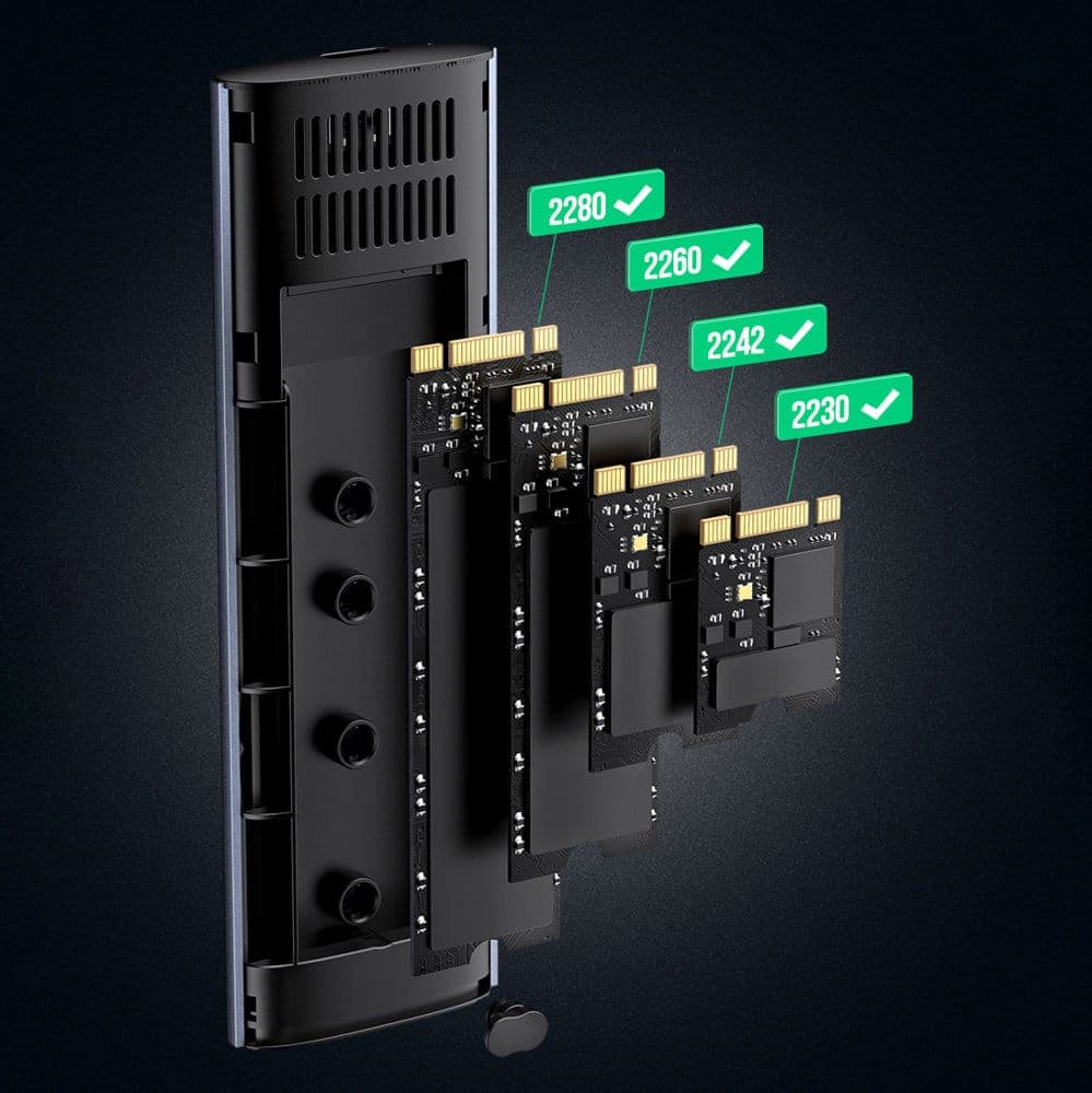 Ugreen Hard Drive Bay M.2 B-Key SATA 3.0 5Gbps Γκρί + USB Type C Καλώδιο (CM400) 9