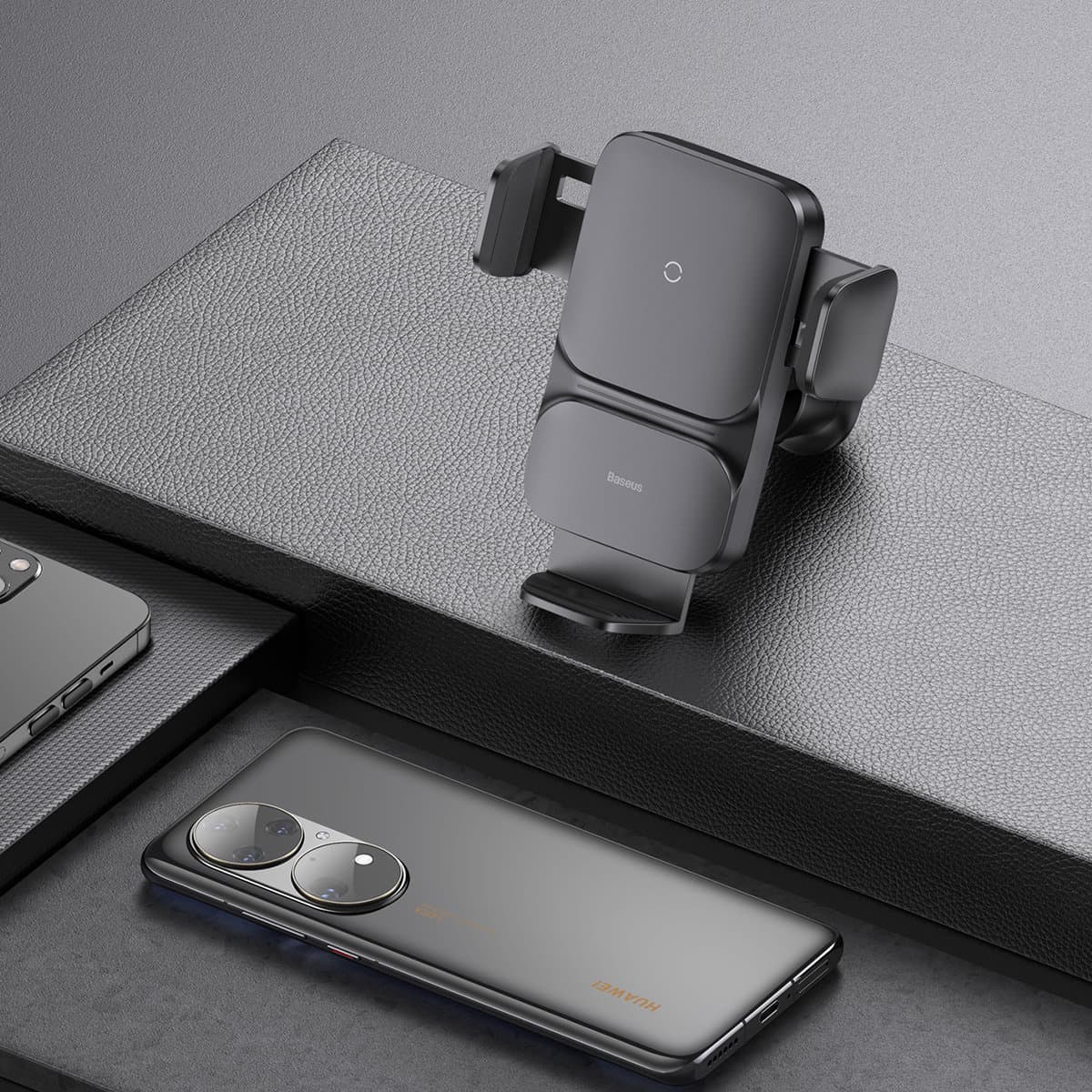 Baseus Wisdom induction charger car phone holder Μαύρο (CGZX000001) 17