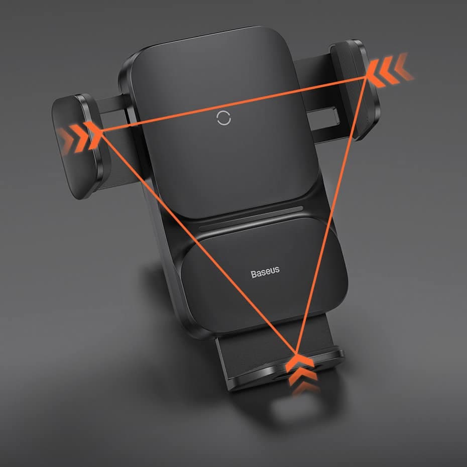 Baseus Wisdom induction charger car phone holder Μαύρο (CGZX000001) 16