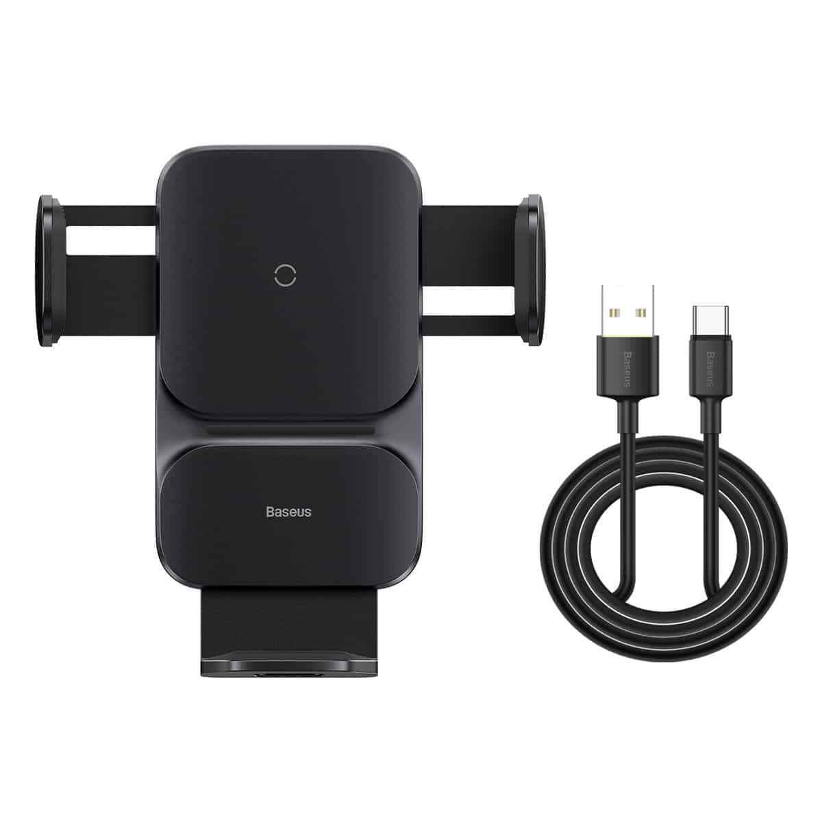 Baseus Wisdom induction charger car phone holder Μαύρο (CGZX000001) 7