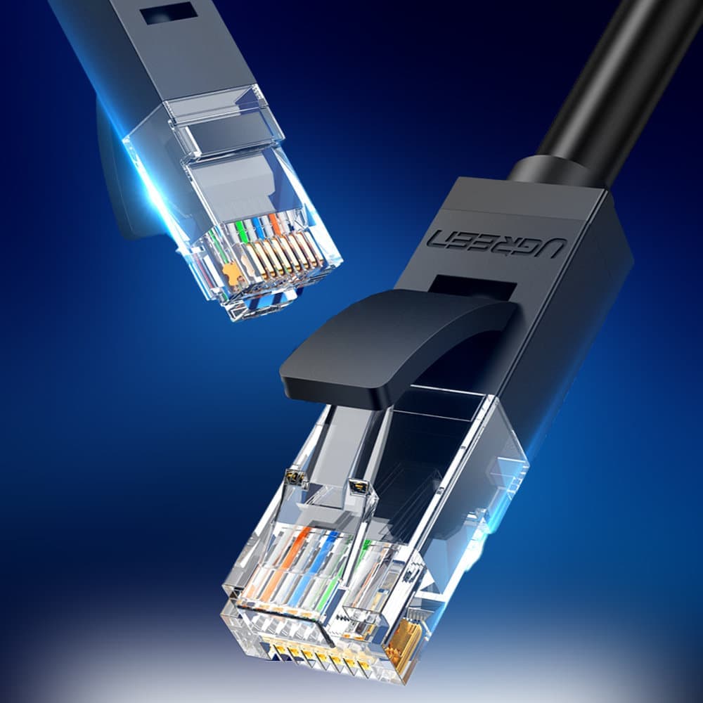 Ugreen flat LAN Ethernet Cat. 6 8m Μαύρο (NW102) 8