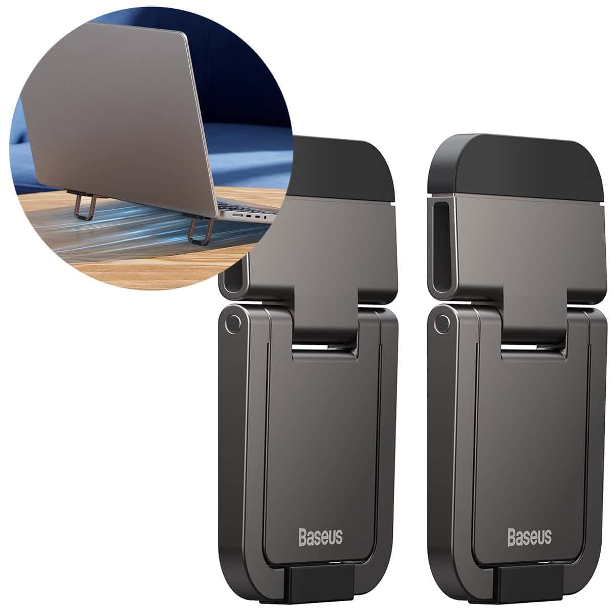 Baseus universal laptop feet stands (2 pcs.) Γκρί (LUZC000013) 2