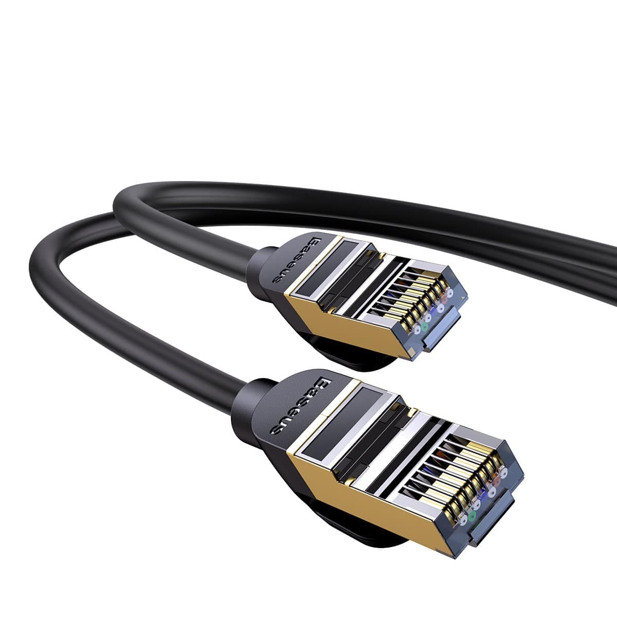 Baseus Speed Seven High Speed RJ45 Network Καλώδιο 10Gbps 1m Μαύρο (WKJS010101) 4