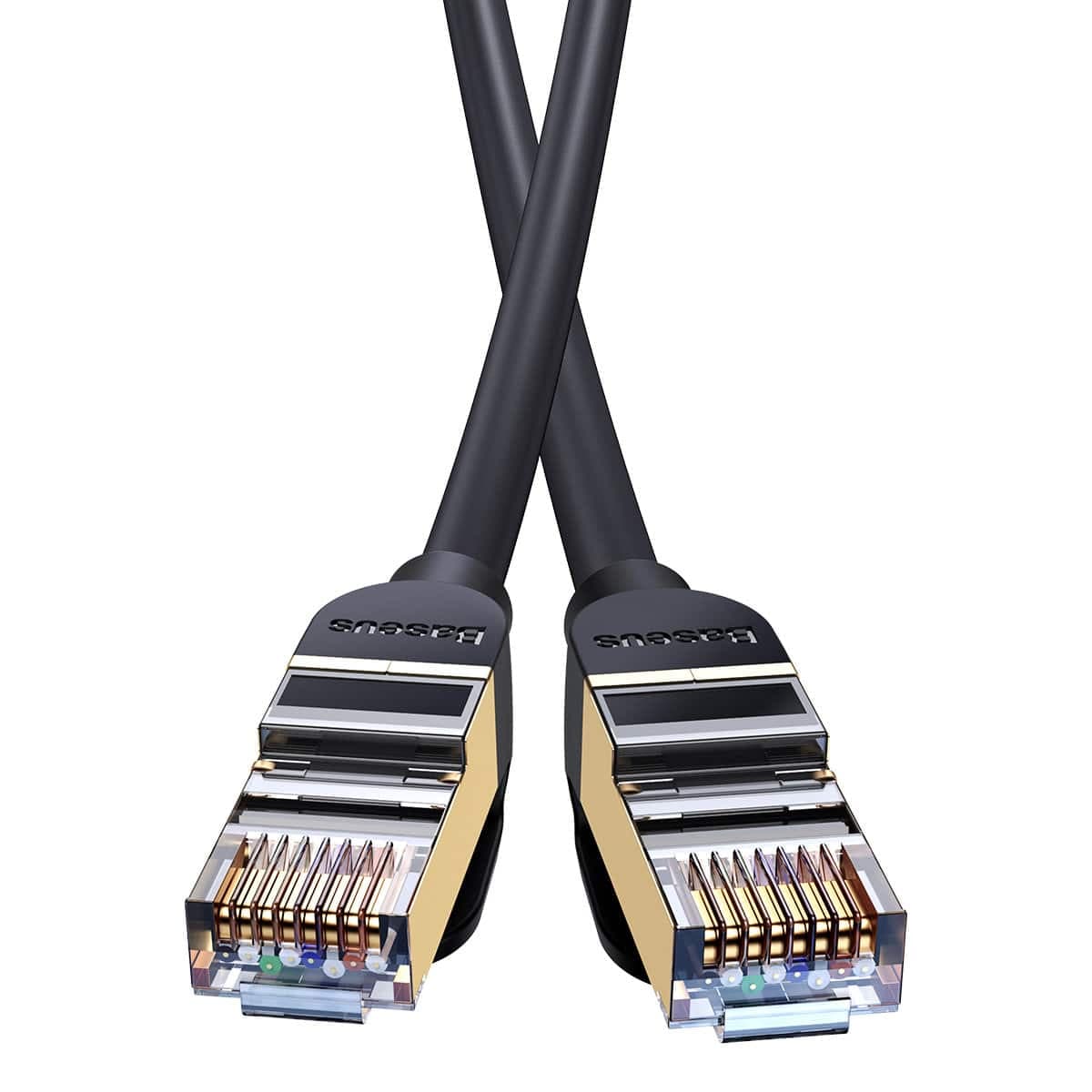 Baseus Speed Seven High Speed RJ45 Network Καλώδιο 10Gbps 1m Μαύρο (WKJS010101) 7