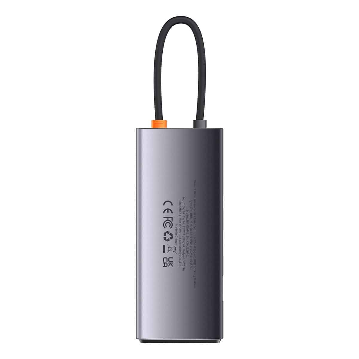 Baseus Metal Gleam Series HUB 7-in-1 USB Type C docking station - 1 x HDMI / 1 x VGA / 3 x USB 3.2 Gen. 1 / 1 x Power Delivery / 1 x RJ-45 Ethernet gray (WKWG040013) 11
