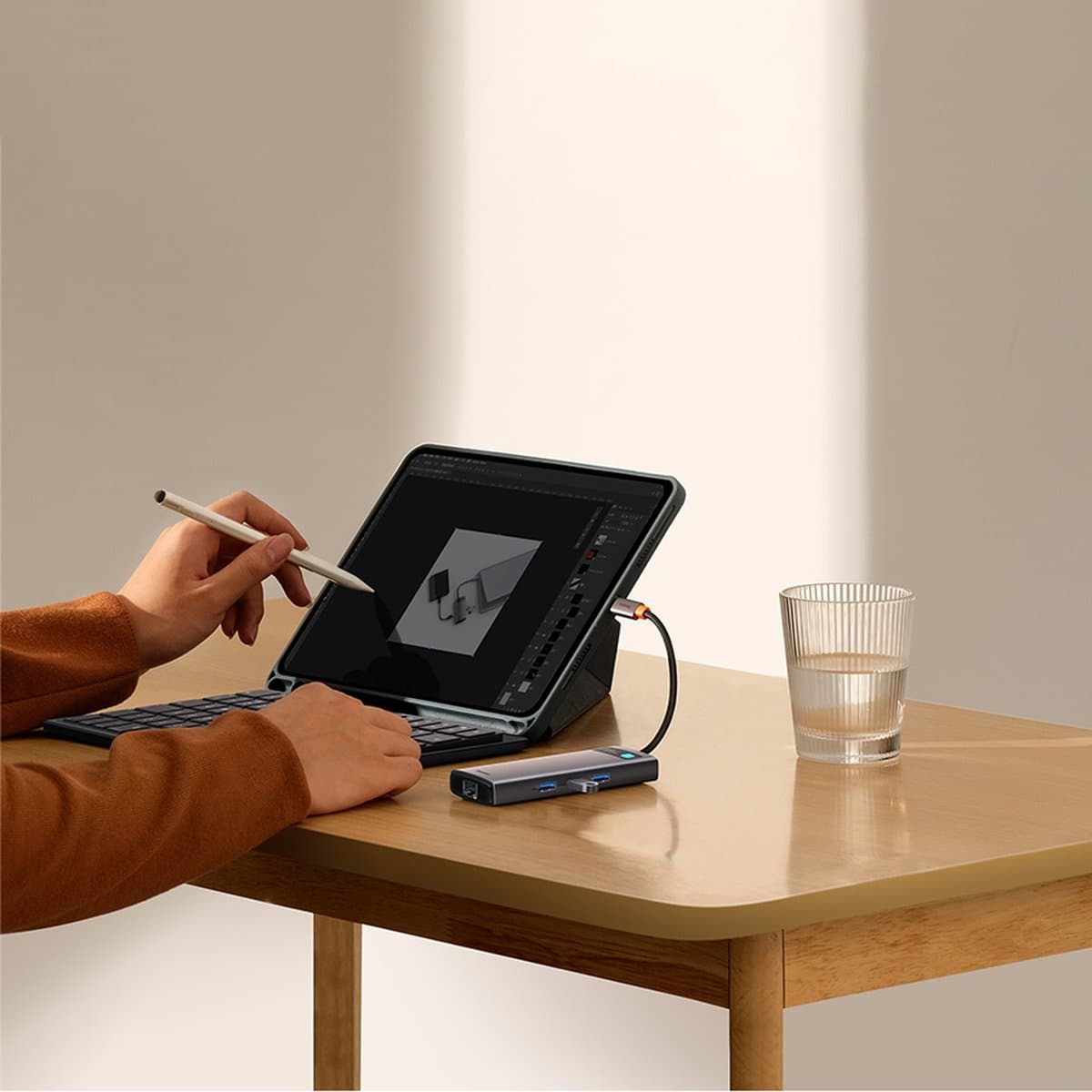 Baseus Metal Gleam Series HUB 7-in-1 USB Type C docking station - 1 x HDMI / 1 x VGA / 3 x USB 3.2 Gen. 1 / 1 x Power Delivery / 1 x RJ-45 Ethernet gray (WKWG040013) 22