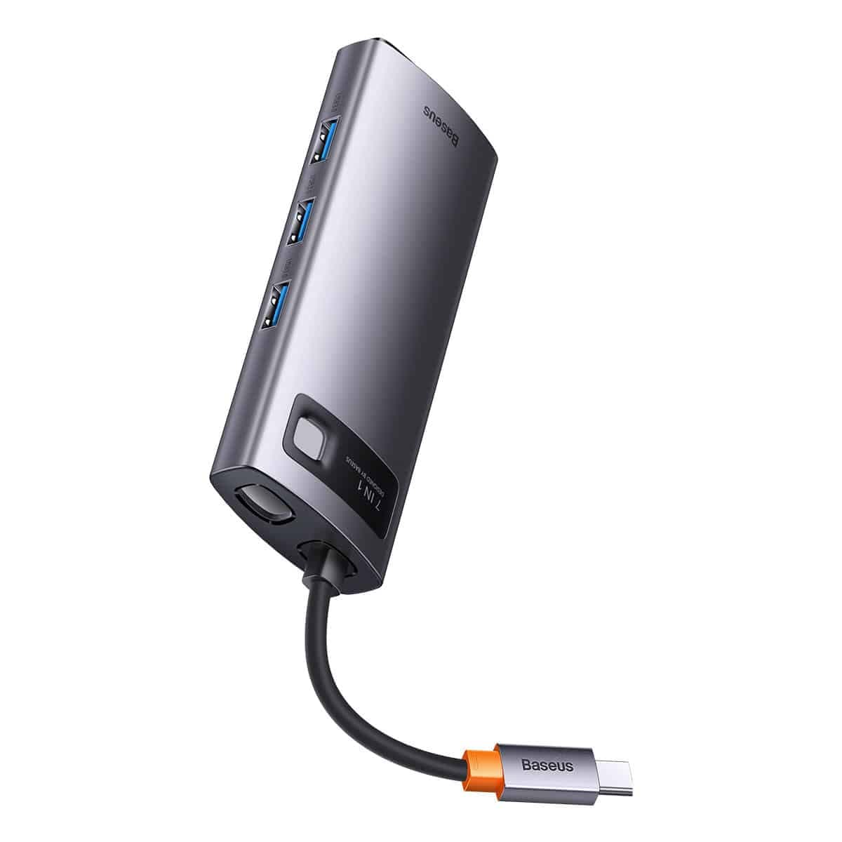 Baseus Metal Gleam Series HUB 7-in-1 USB Type C docking station - 1 x HDMI / 1 x VGA / 3 x USB 3.2 Gen. 1 / 1 x Power Delivery / 1 x RJ-45 Ethernet gray (WKWG040013) 4