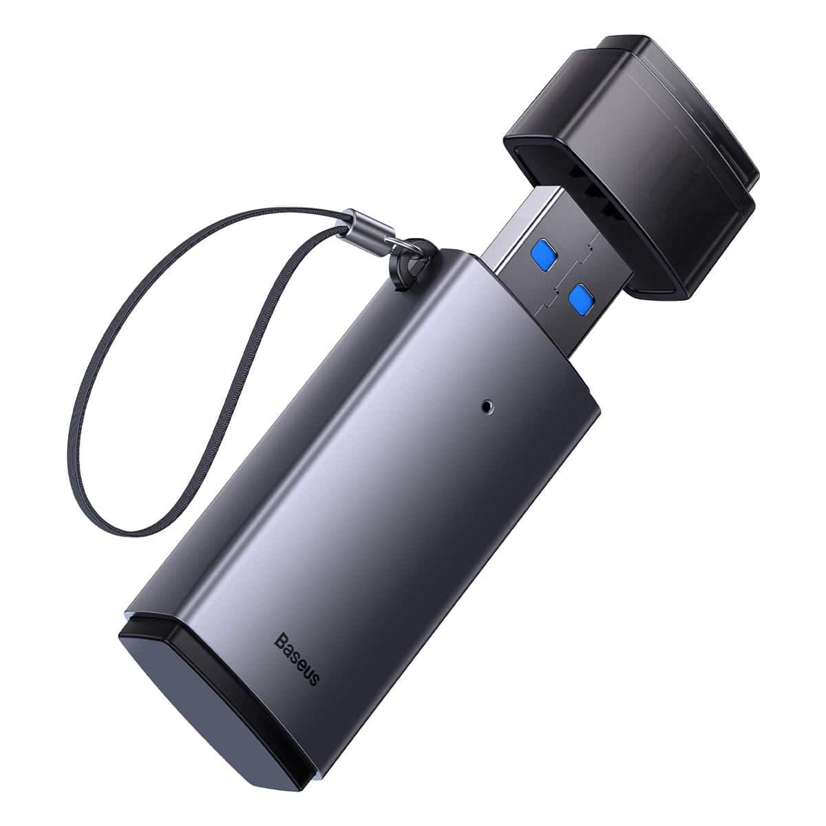 Baseus Lite Series adapter SD / TF USB card reader Γκρί (WKQX060013) 5