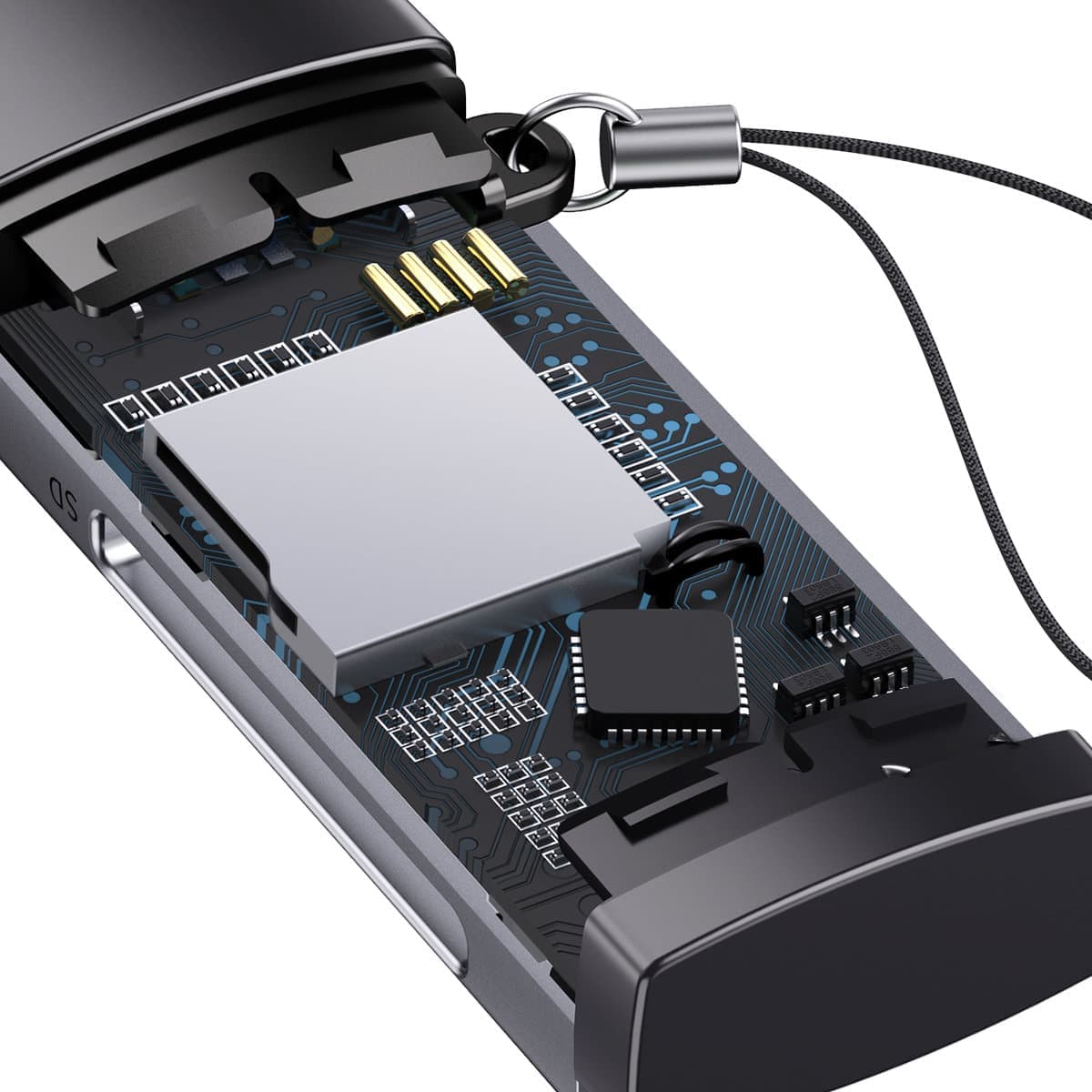Baseus Lite Series adapter SD / TF USB card reader Γκρί (WKQX060013) 7