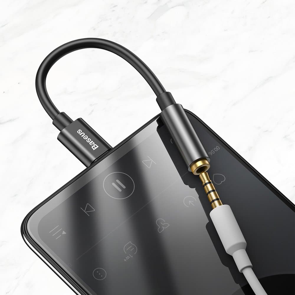 Baseus L54 headphone adapter USB-C to 3.5mm audio jack DAC 24 bit 48 KHz black (CATL54-01) 11