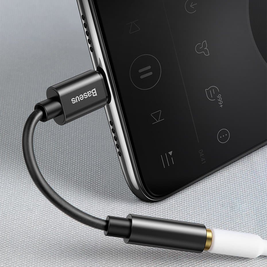 Baseus L54 headphone adapter USB-C to 3.5mm audio jack DAC 24 bit 48 KHz black (CATL54-01) 12