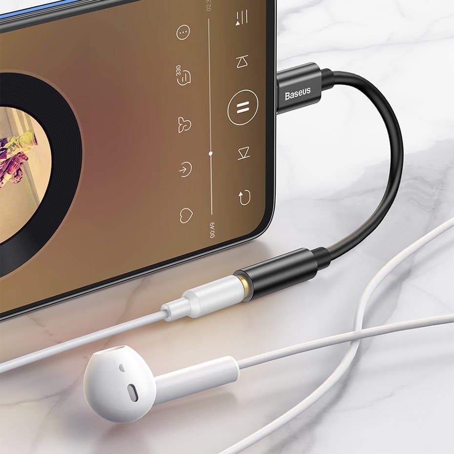 Baseus L54 headphone adapter USB-C to 3.5mm audio jack DAC 24 bit 48 KHz black (CATL54-01) 6
