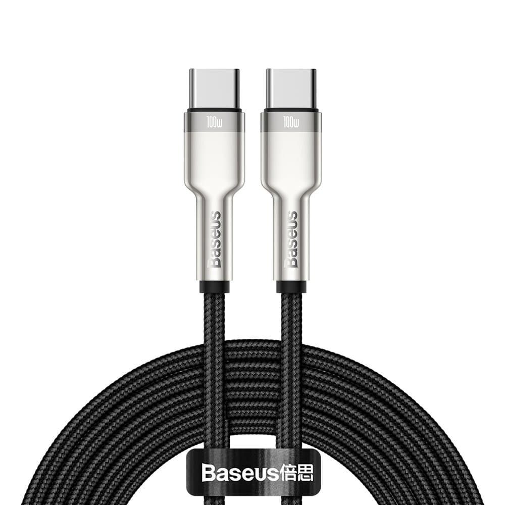 Baseus Cafule Series Metal Data USB Type C - USB Typ C Καλώδιο Power Delivery 100 W (20 V / 5 A) 2 m black (CATJK-D01)