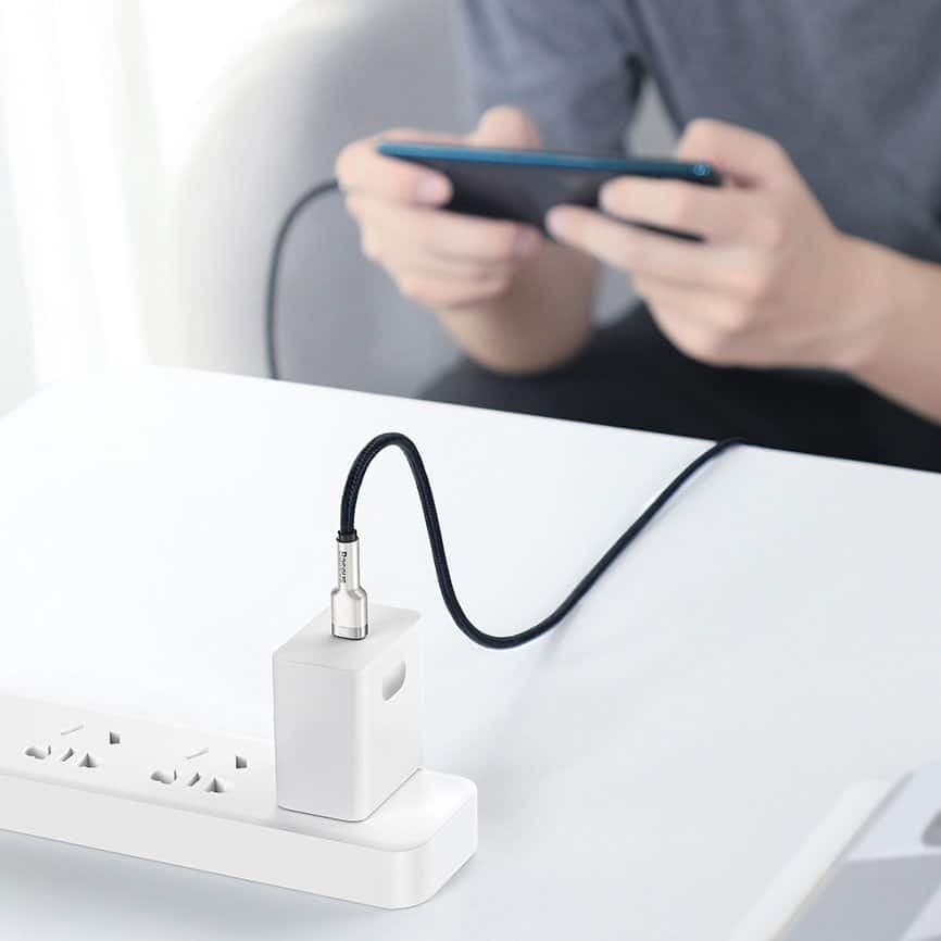 Baseus Cafule Series Metal Data USB Type C - USB Typ C Καλώδιο Power Delivery 100 W (20 V / 5 A) 2 m black (CATJK-D01) 12