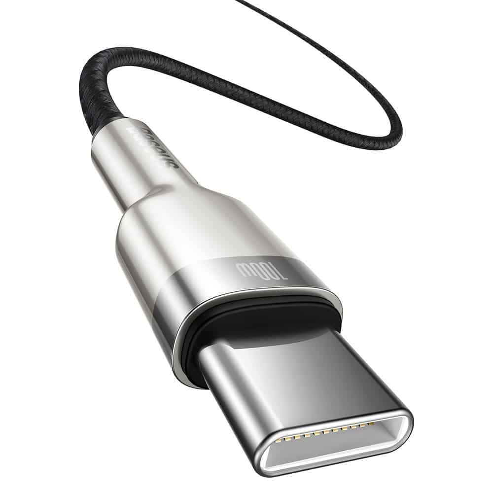 Baseus Cafule Series Metal Data USB Type C - USB Typ C Καλώδιο Power Delivery 100 W (20 V / 5 A) 2 m black (CATJK-D01) 2