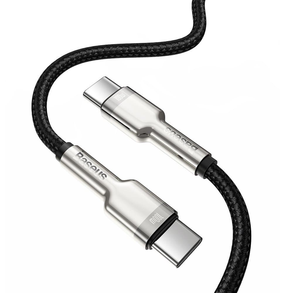 Baseus Cafule Series Metal Data USB Type C - USB Typ C Καλώδιο Power Delivery 100 W (20 V / 5 A) 2 m black (CATJK-D01) 3