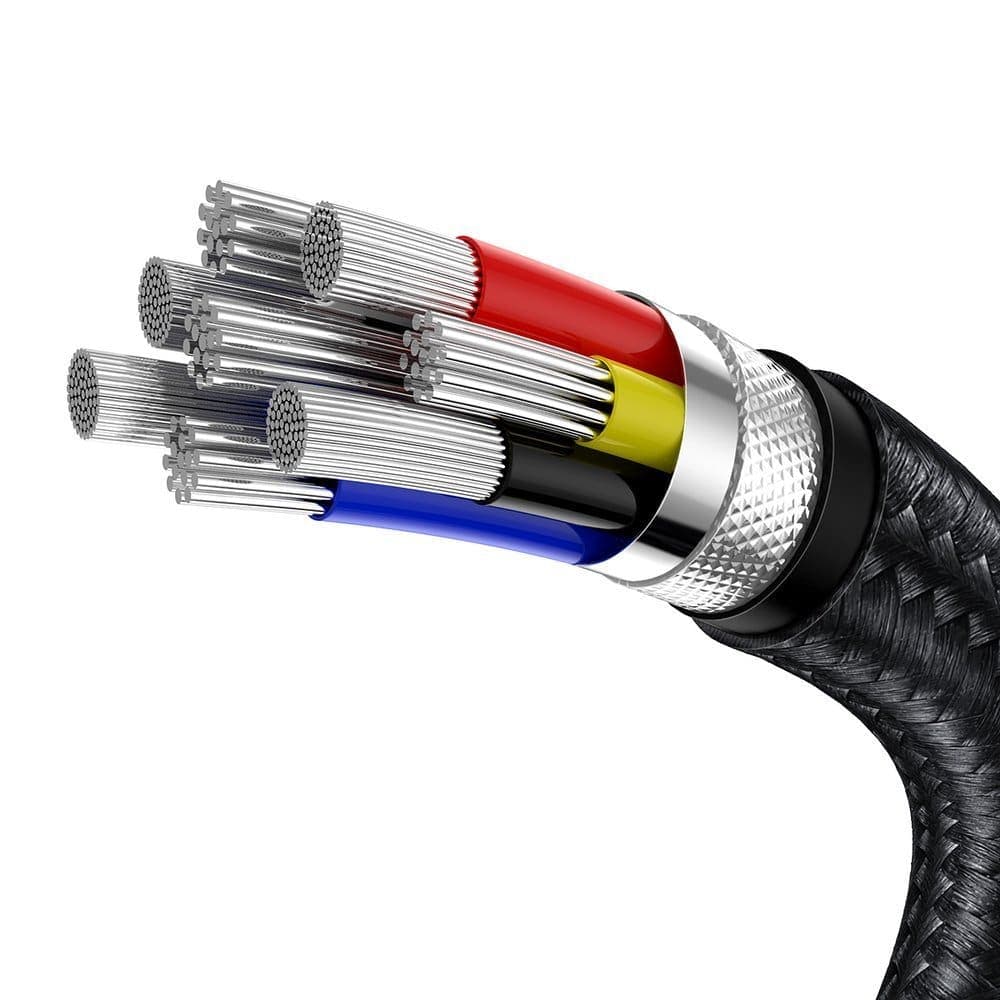 Baseus Cafule Series Metal Data USB Type C - USB Typ C Καλώδιο Power Delivery 100 W (20 V / 5 A) 2 m black (CATJK-D01) 7