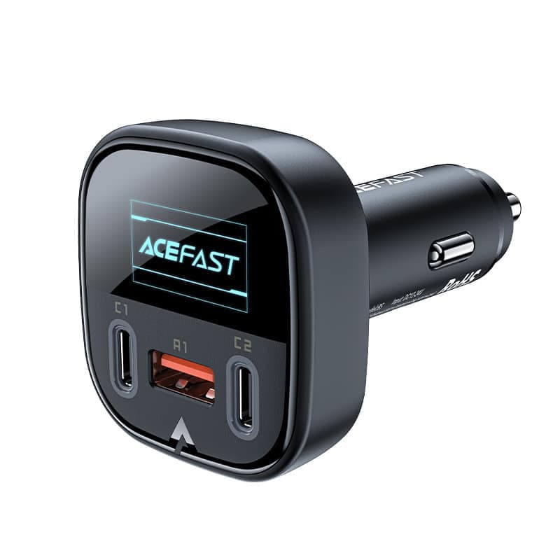 Acefast car charger 101W 2x USB Type C / USB, PPS, Power Delivery, Quick Charge 4.0, AFC, FCP Μαύρο (B5) 2
