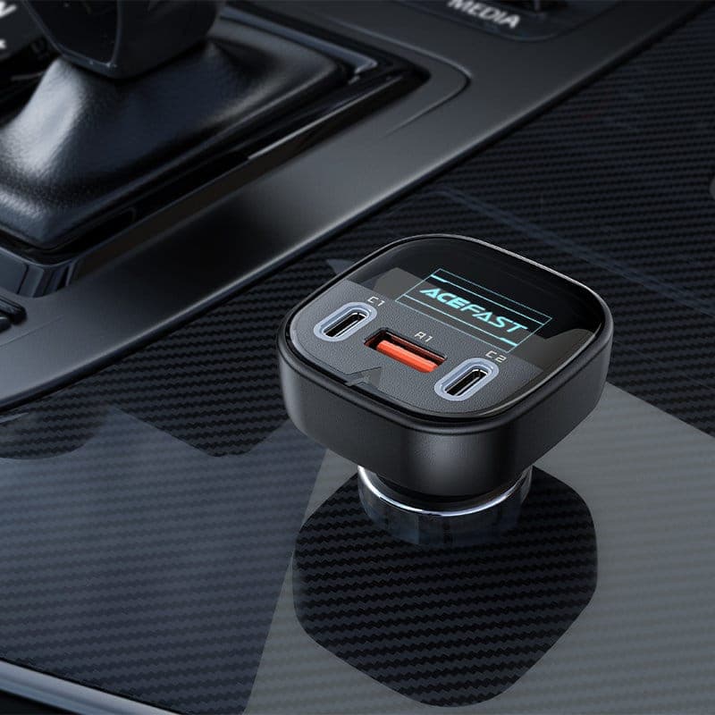 Acefast car charger 101W 2x USB Type C / USB, PPS, Power Delivery, Quick Charge 4.0, AFC, FCP Μαύρο (B5) 7