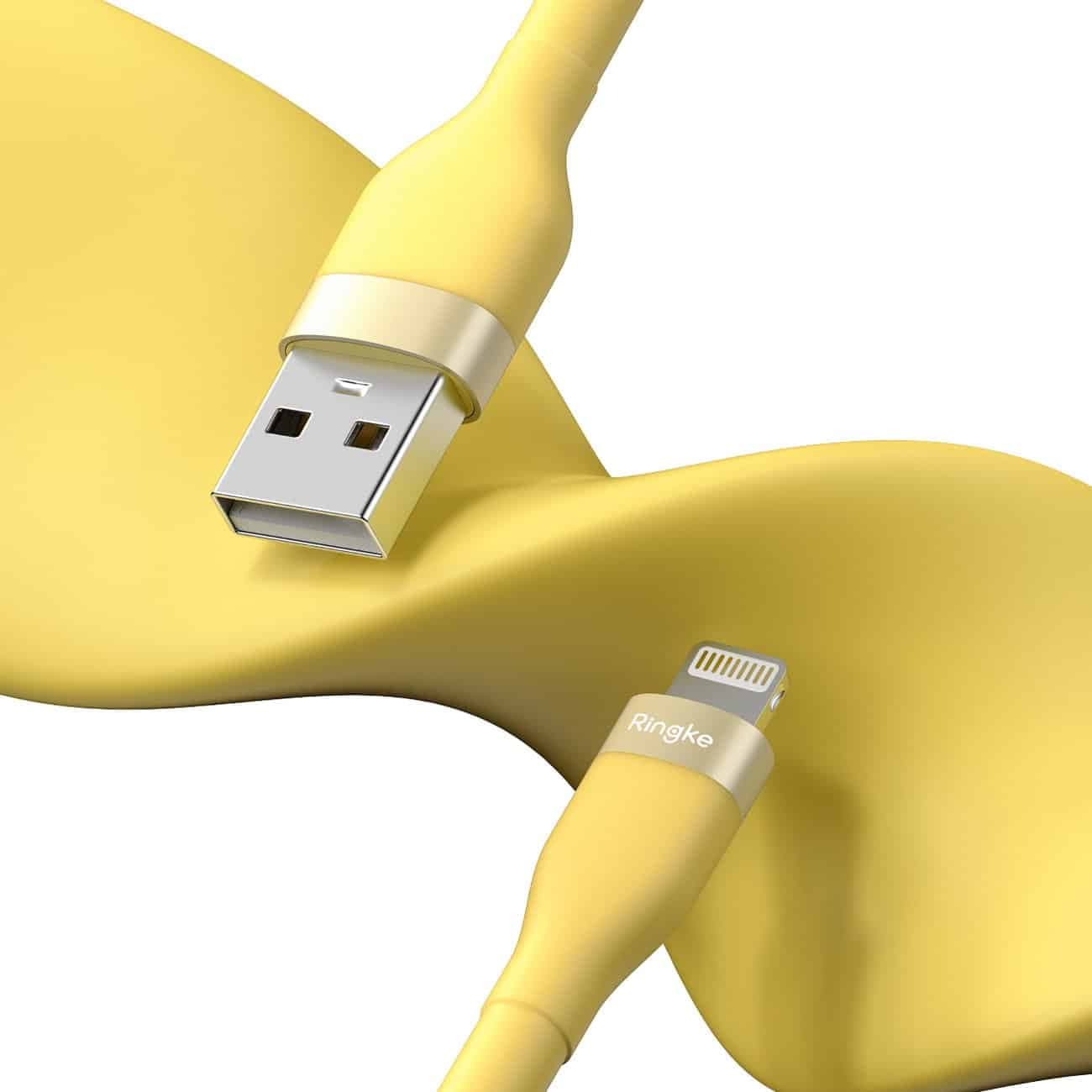 Ringke USB-A cable - Lightning 480Mb / s 12W 2m Κίτρινο (CB60037RS) 2
