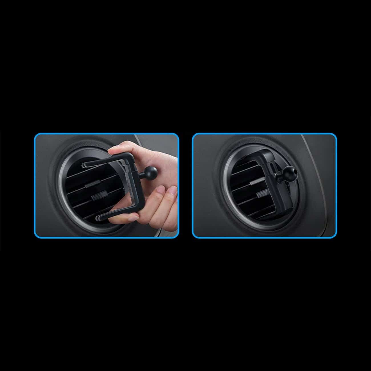 Baseus Metal AgeⅡ gravity holder for round car air vent dark Γκρί (SUJS030013) 18