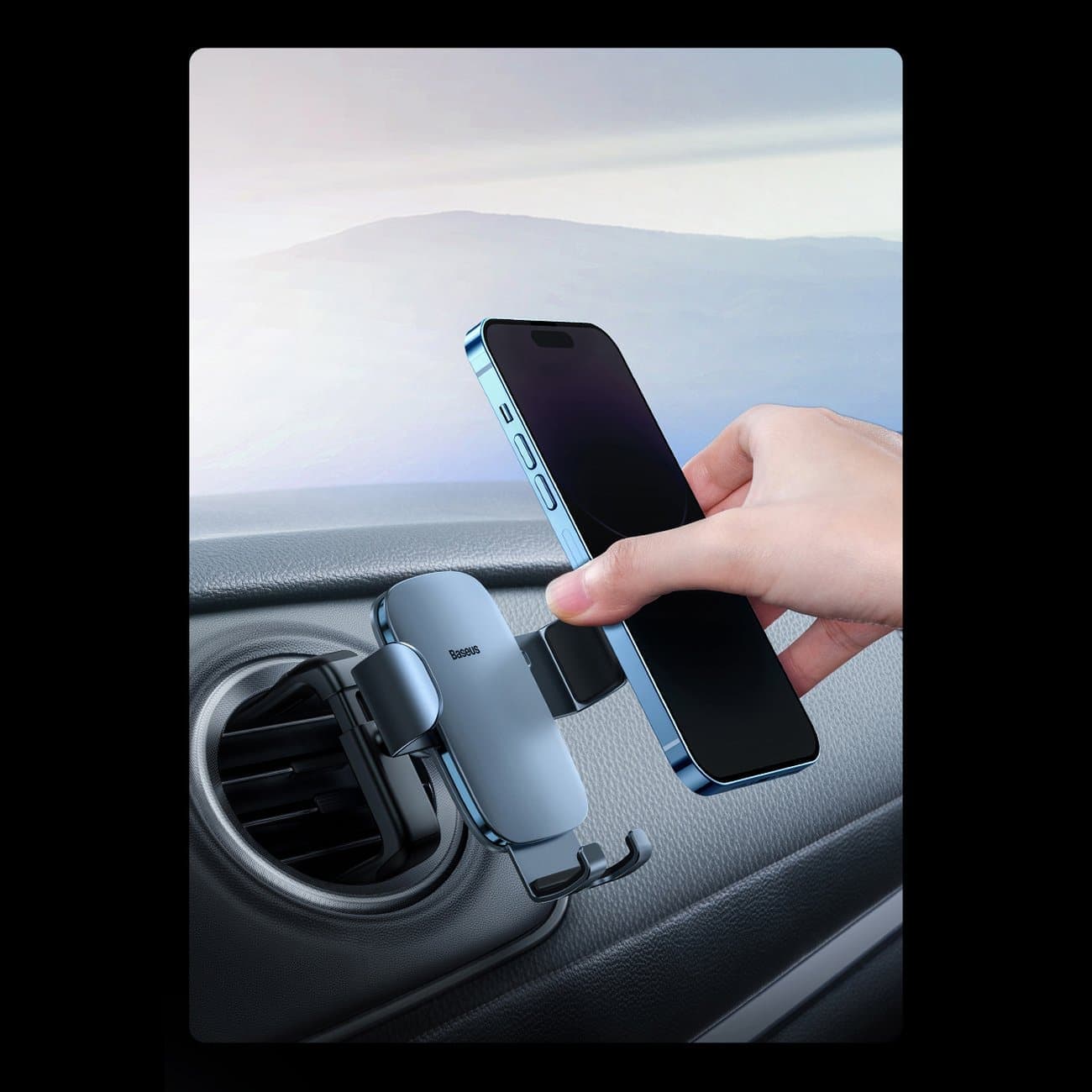 Baseus Metal AgeⅡ gravity holder for round car air vent dark Γκρί (SUJS030013) 19
