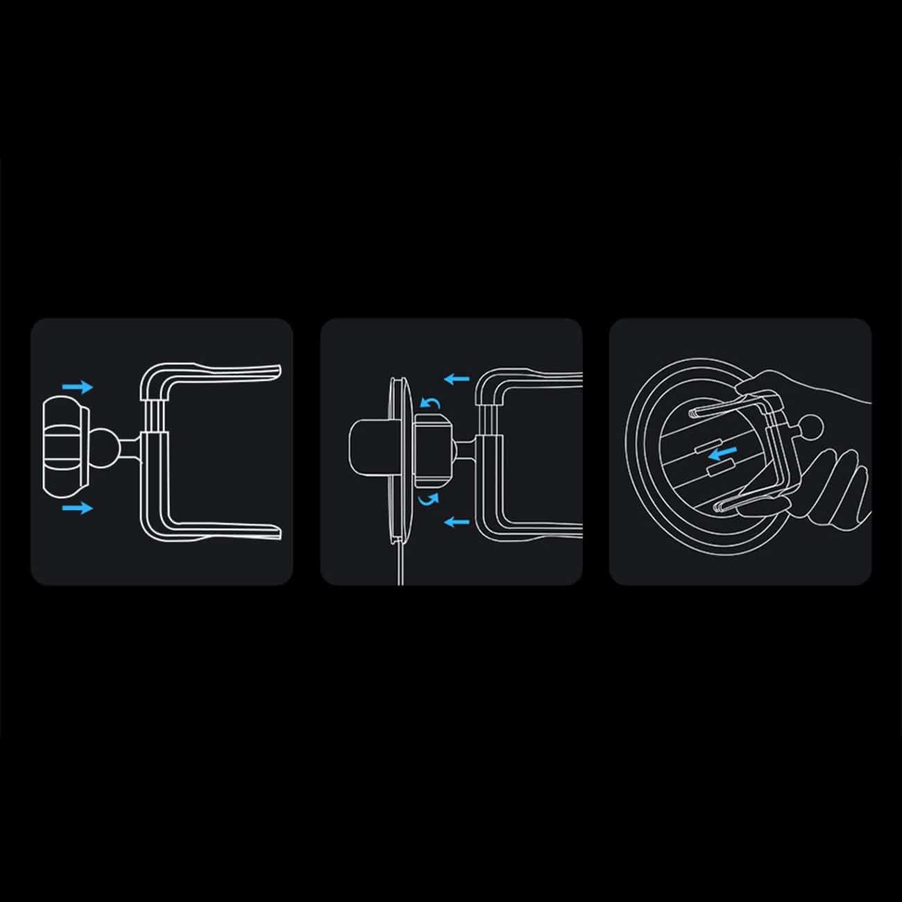 Baseus Metal AgeⅡ gravity holder for round car air vent dark Γκρί (SUJS030013) 24