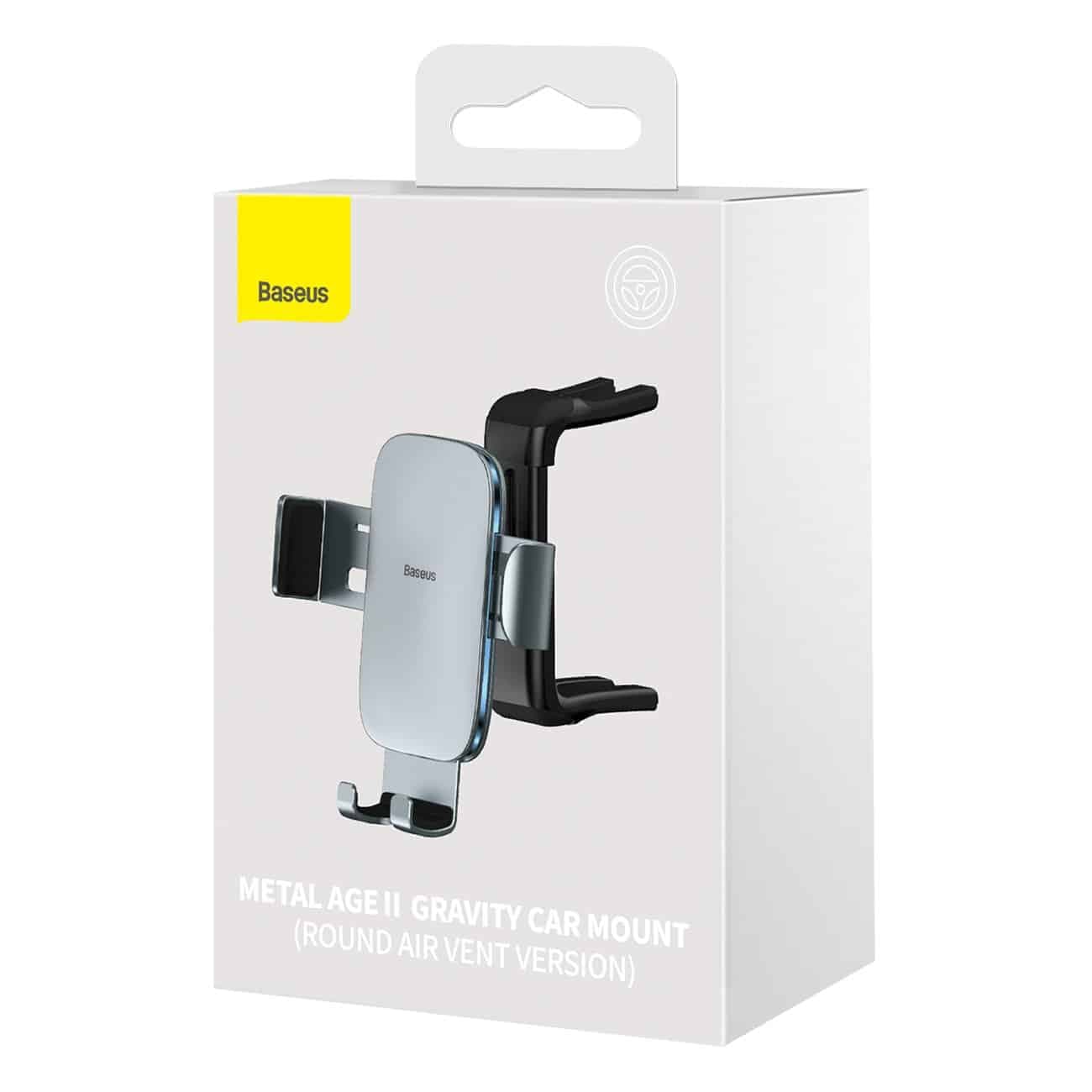 Baseus Metal AgeⅡ gravity holder for round car air vent dark Γκρί (SUJS030013) 5