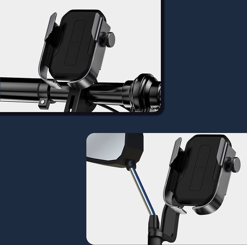Baseus bicycle phone holder for the handlebar mirror black (SUKJA-01) 12