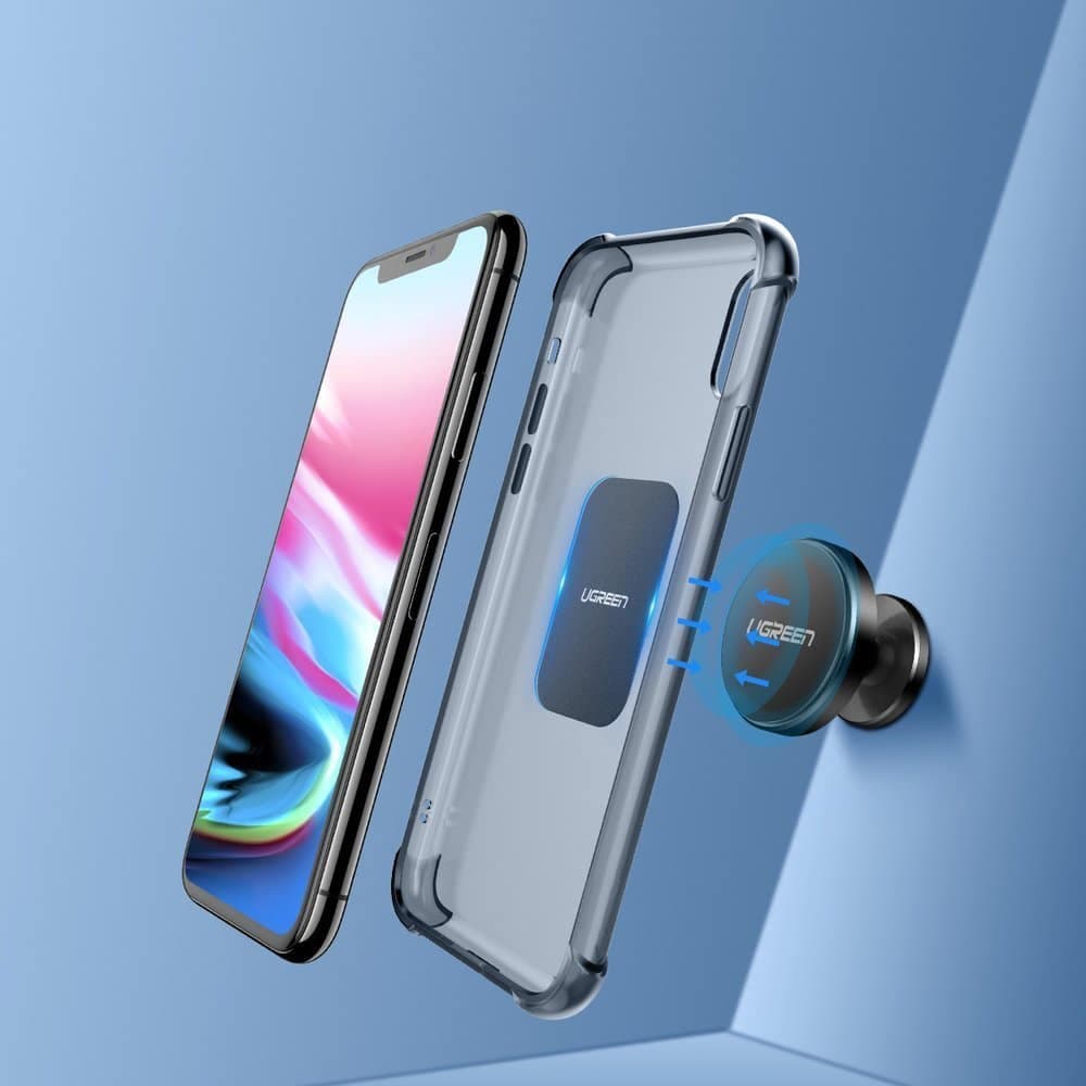 Ugreen 2x metal plates plate for magnetic phone holders Μαύρο (30836) 4