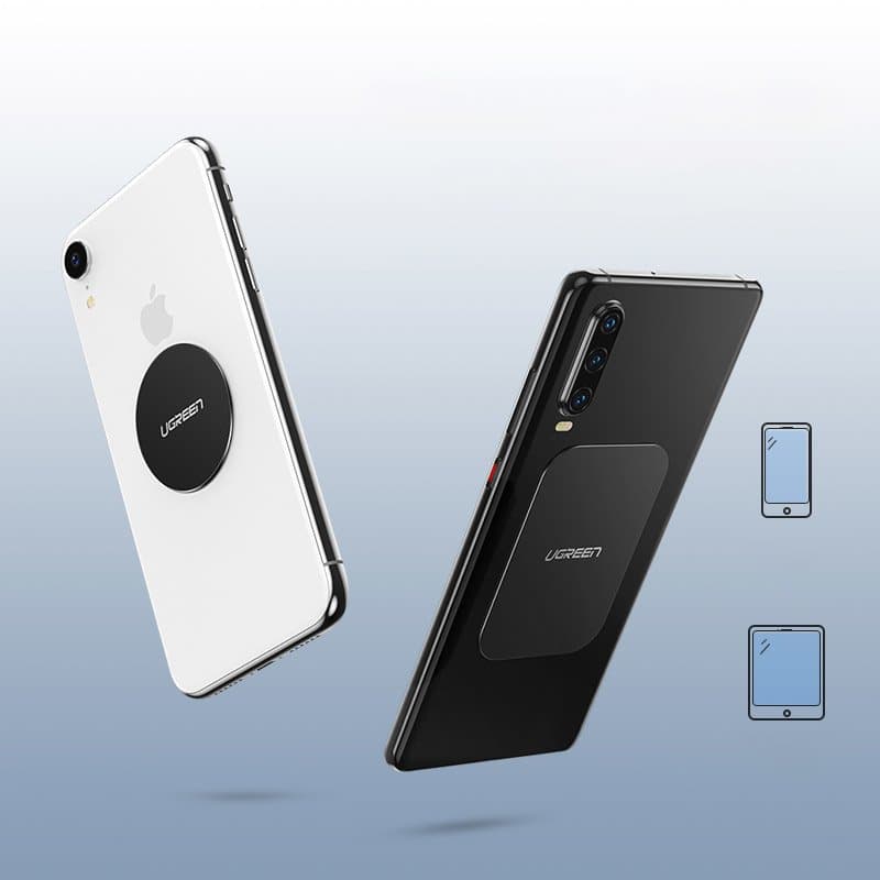 Ugreen 2x metal plates plate for magnetic phone holders Μαύρο (30836) 7