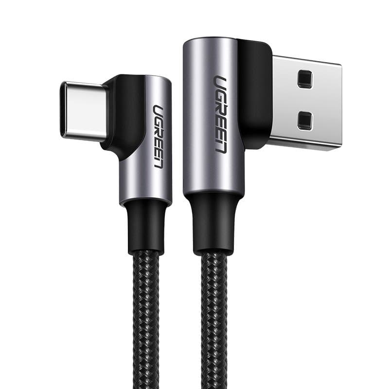 Ugreen angle cable USB cable - USB Type C Quick Charge 3.0 QC3.0 3 A 2 m Γκρί (US176 20857)