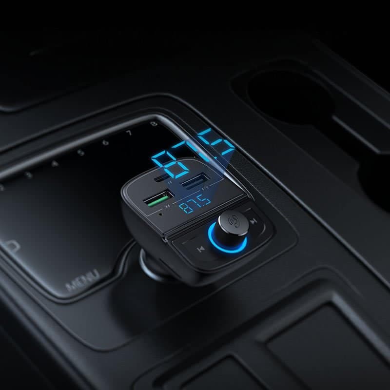 Ugreen FM Transmitter Bluetooth 5.0 MP3 car charger 3x USB TF micro SD 4.8 A black (CD229) 7