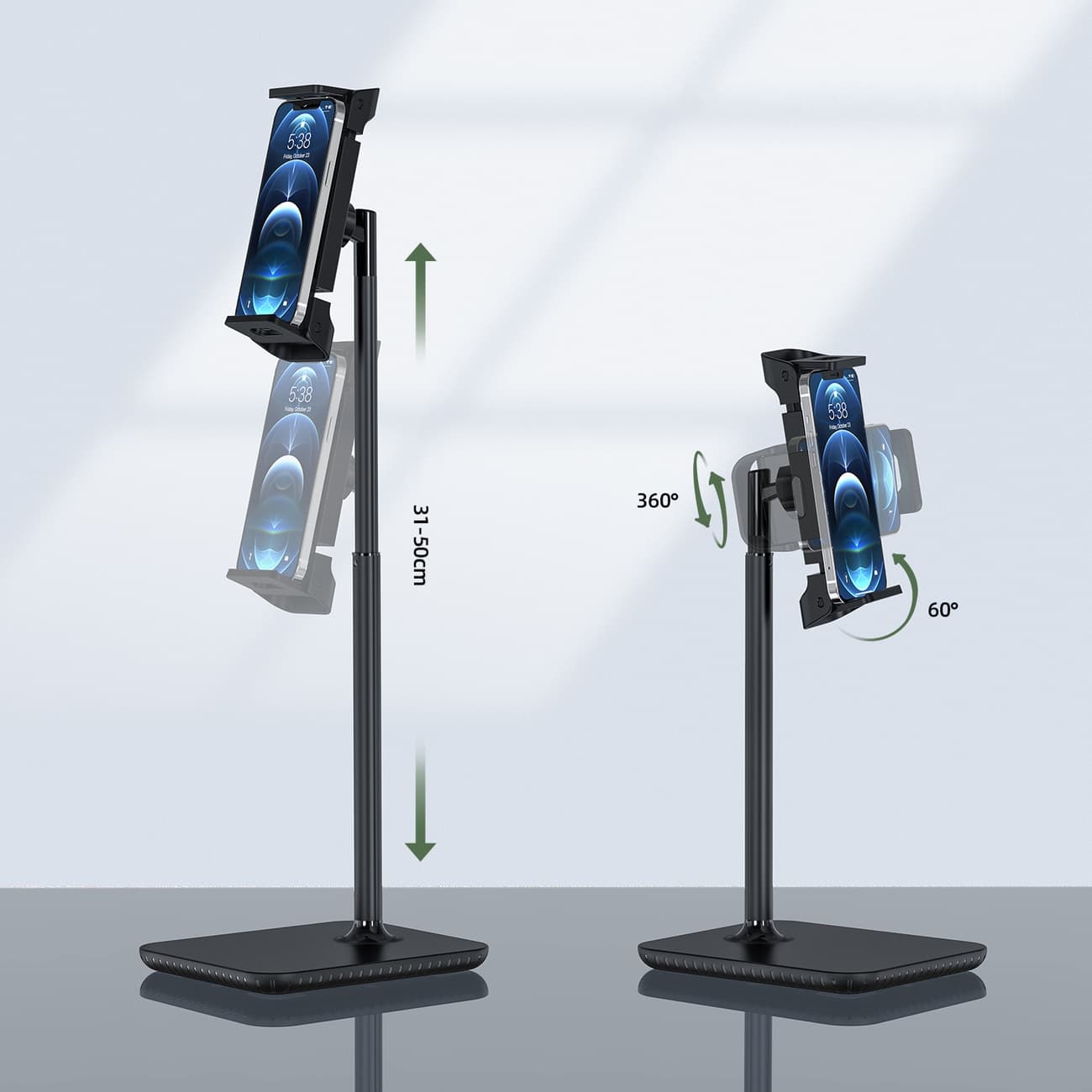 Acefast telescopic phone and tablet holder (135-230mm wide) for the desk 360 ° Μαύρο (E4 Μαύρο) 15