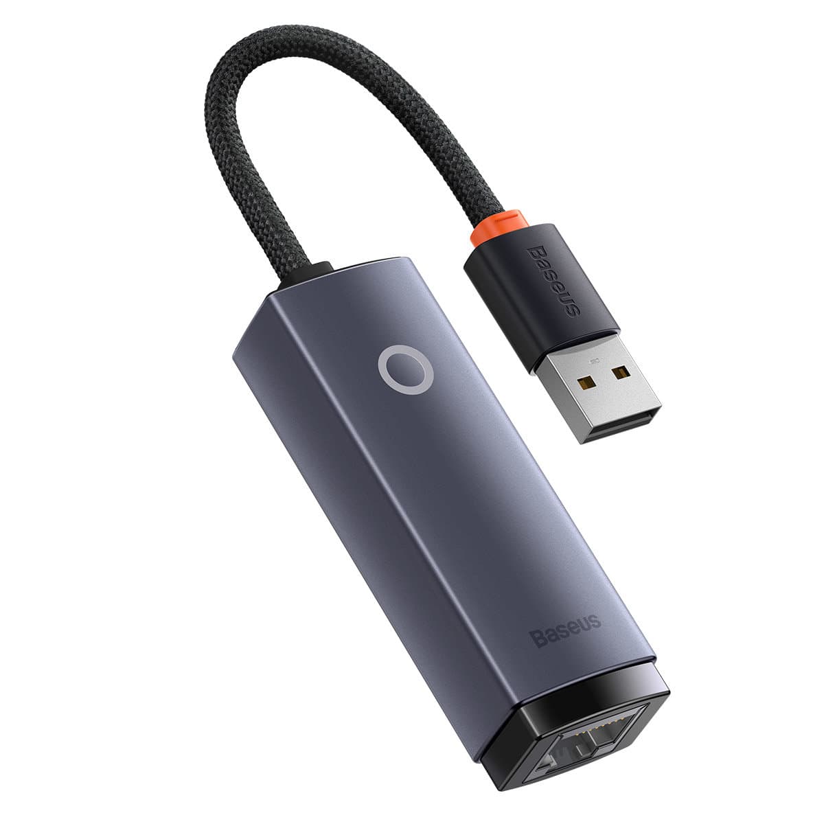 Baseus Lite Series USB adapter - RJ45 LAN socket 100Mbps gray (WKQX000013)