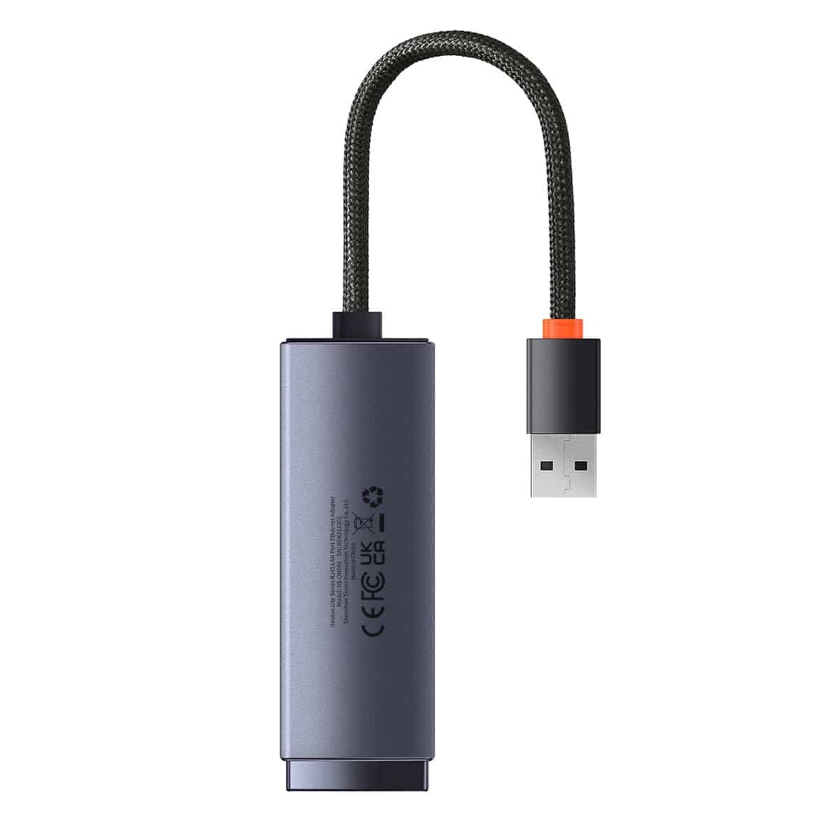 Baseus Lite Series USB adapter - RJ45 LAN socket 100Mbps gray (WKQX000013) 3