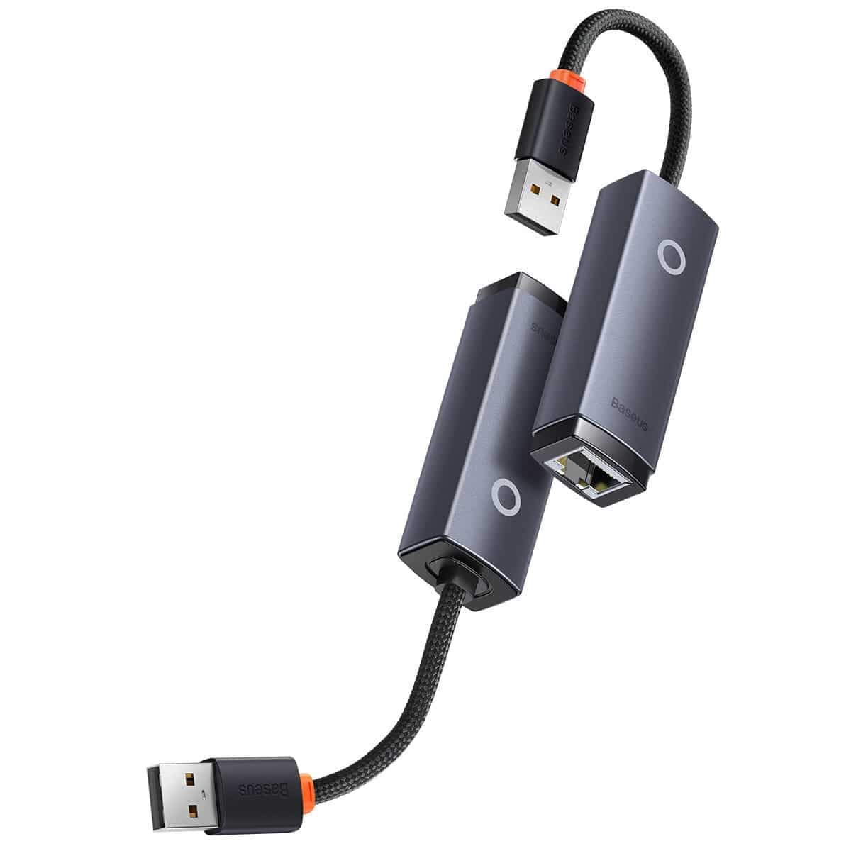 Baseus Lite Series USB adapter - RJ45 LAN socket 100Mbps gray (WKQX000013) 8