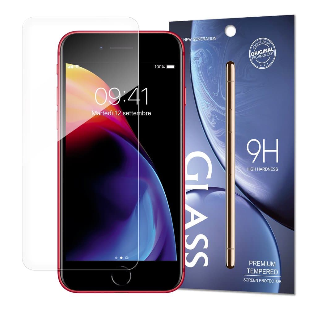 Tempered Glass 9H Screen Protector for iPhone SE 2022 / SE 2020 / iPhone 8 / iPhone 7 / iPhone 6S / iPhone 6 (packaging – envelope)