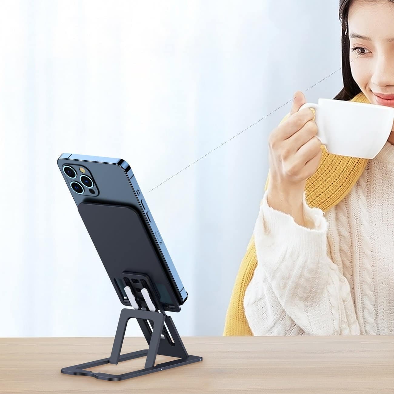 Choetech folding stand for smartphone/tablet Γκρί (H064) 6
