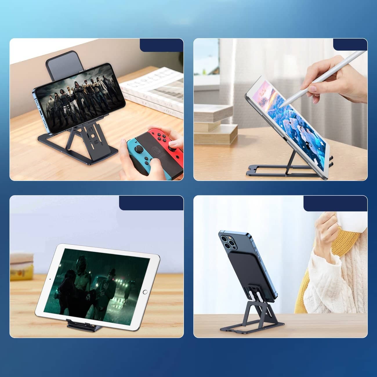 Choetech folding stand for smartphone/tablet Γκρί (H064) 8