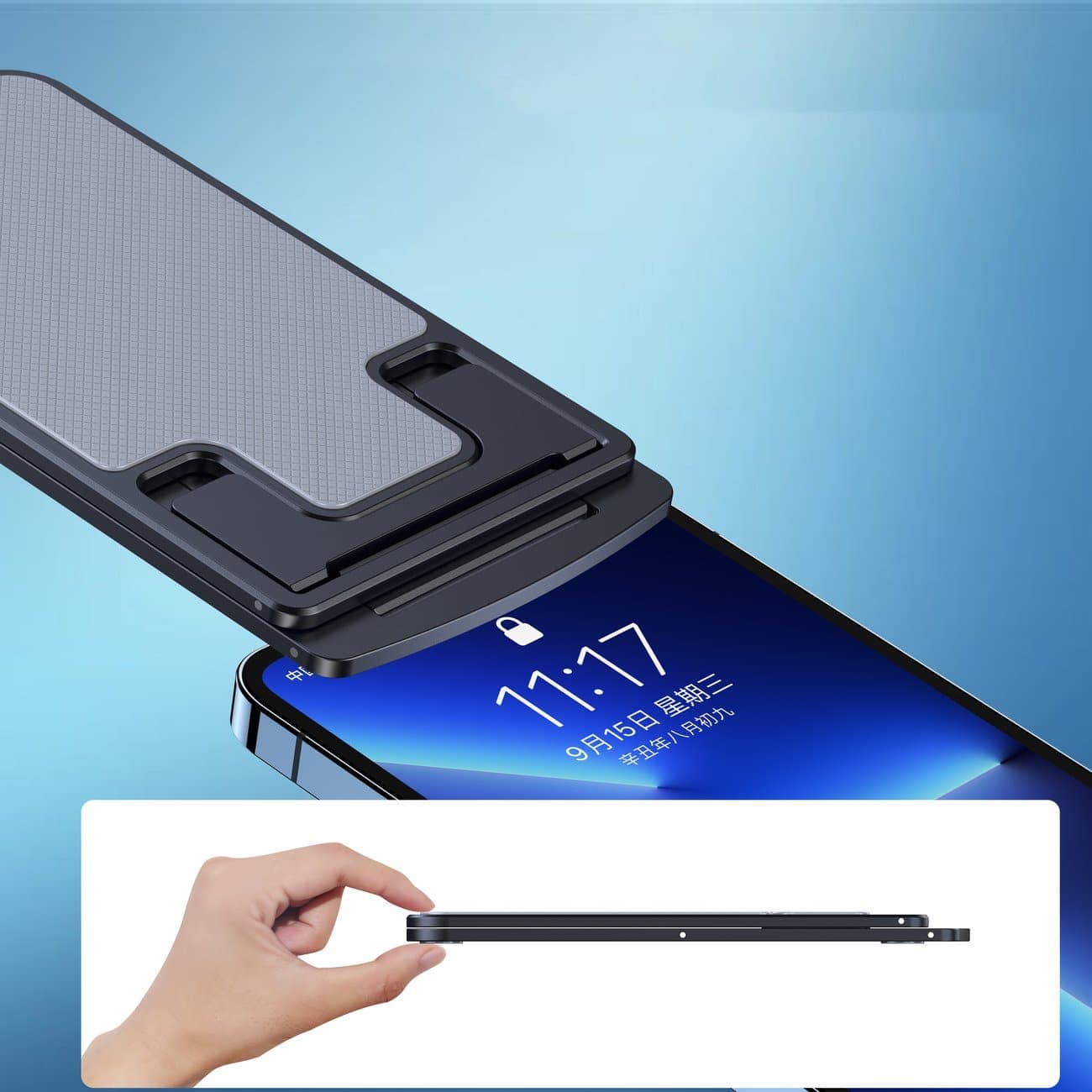 Choetech folding stand for smartphone/tablet Γκρί (H064) 9