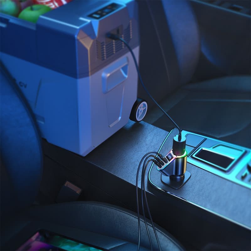 Joyroom fast car charger 4in1 USB-A QC3.0 / 2xUSB-C PD 150W Μαύρο (JR-CL21) 10