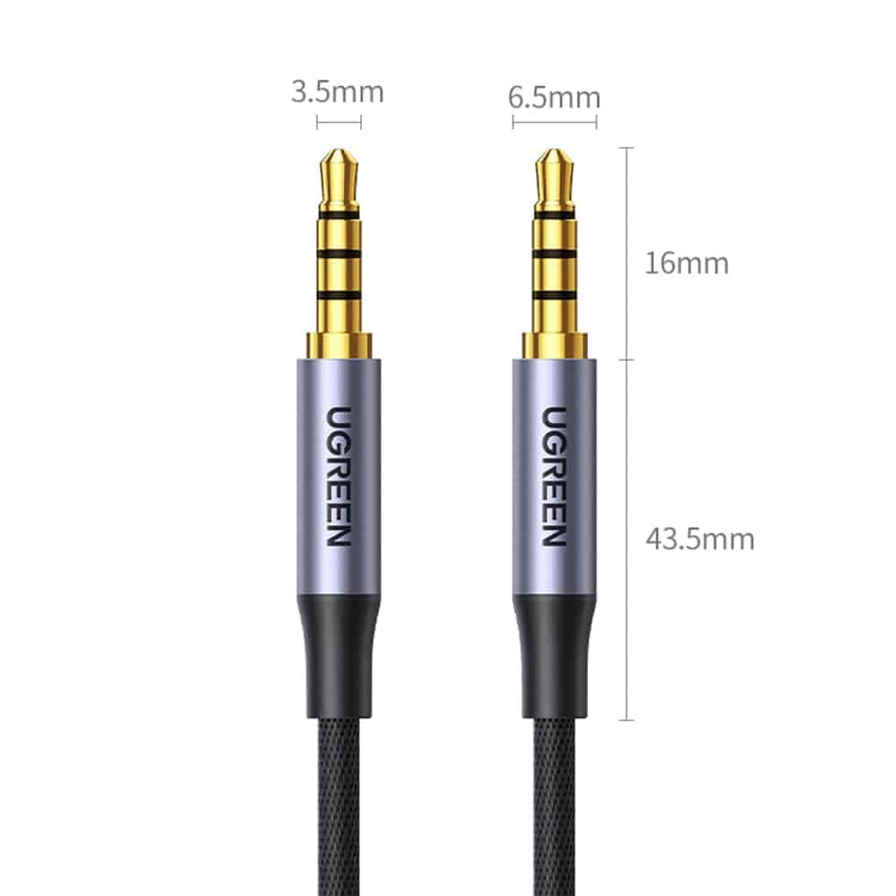 Ugreen cable AUX mini jack 3.5mm cable (male) - 3.5mm mini jack (male) 2m black (AV183) 9