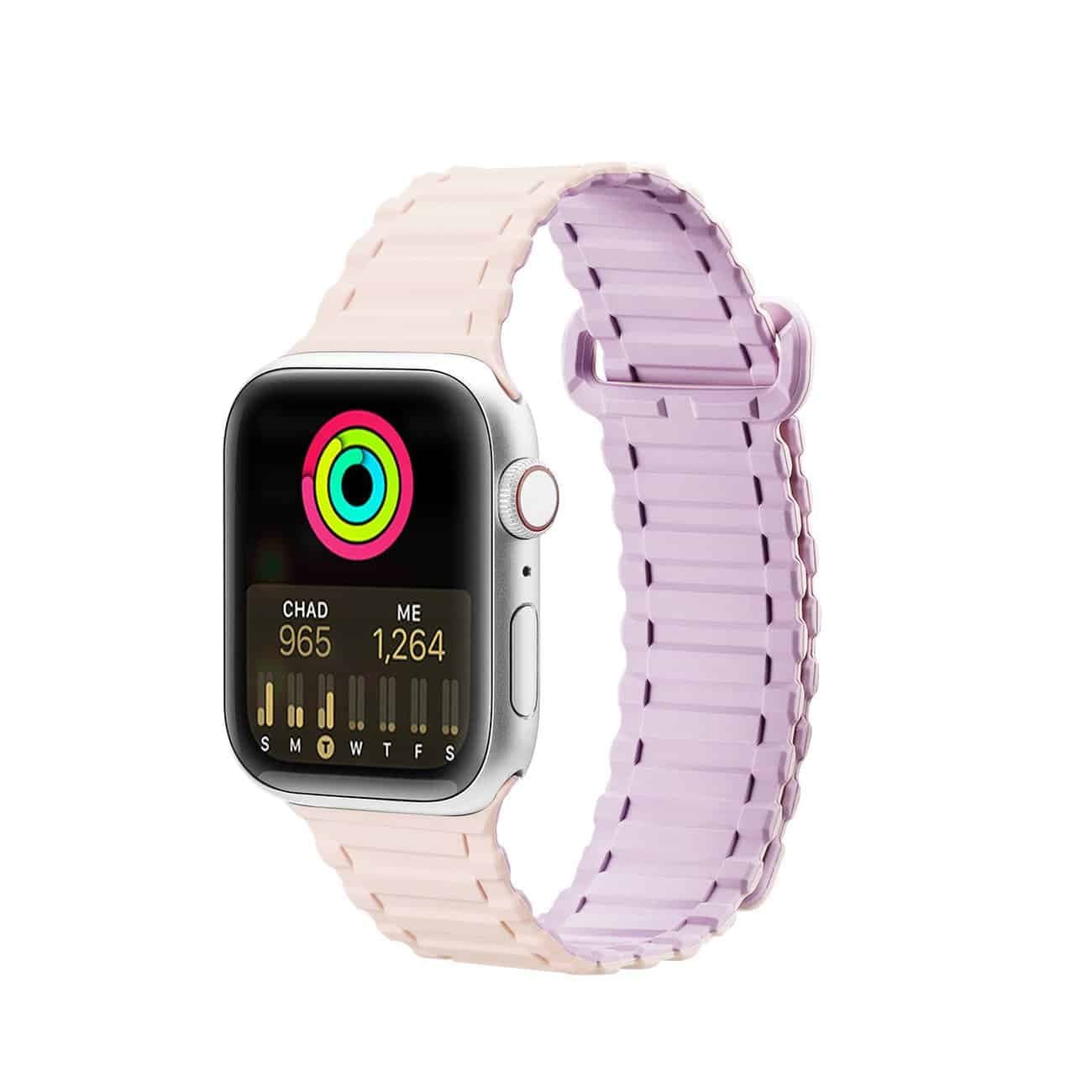 Dux Ducis Dux Ducis Apple Watch Strap (έκδοση Armor) - θήκη για Apple Watch Ultra / SE 8 7 6 5 4 3 2 1 42 χλστ - Ροζ