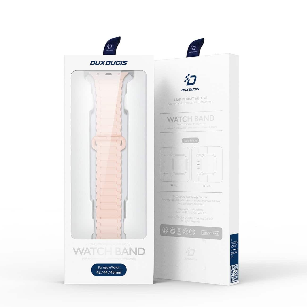 Dux Ducis Dux Ducis Apple Watch Strap (έκδοση Armor) - θήκη για Apple Watch Ultra / SE 8 7 6 5 4 3 2 1 42 χλστ - Ροζ 5