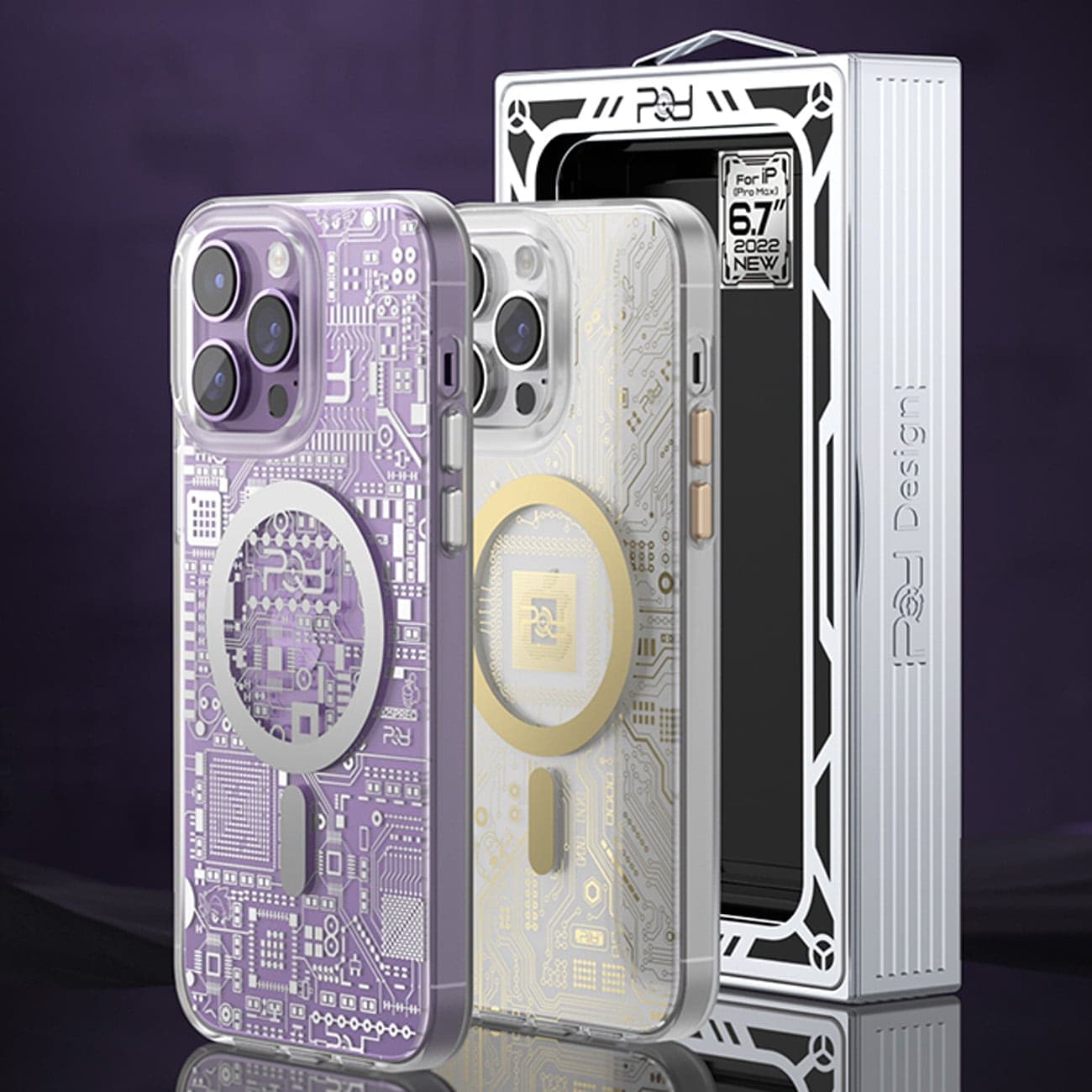 Kingxbar PQY Geek Series - θήκη για Apple iPhone 14 - Ασημί 13
