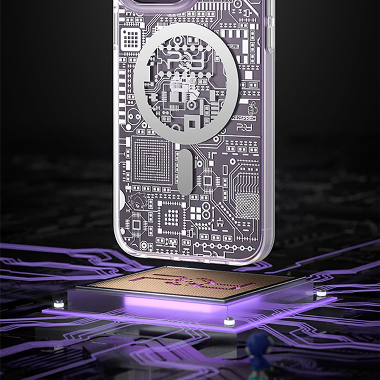 Kingxbar PQY Geek Series - θήκη για Apple iPhone 14 - Ασημί 2