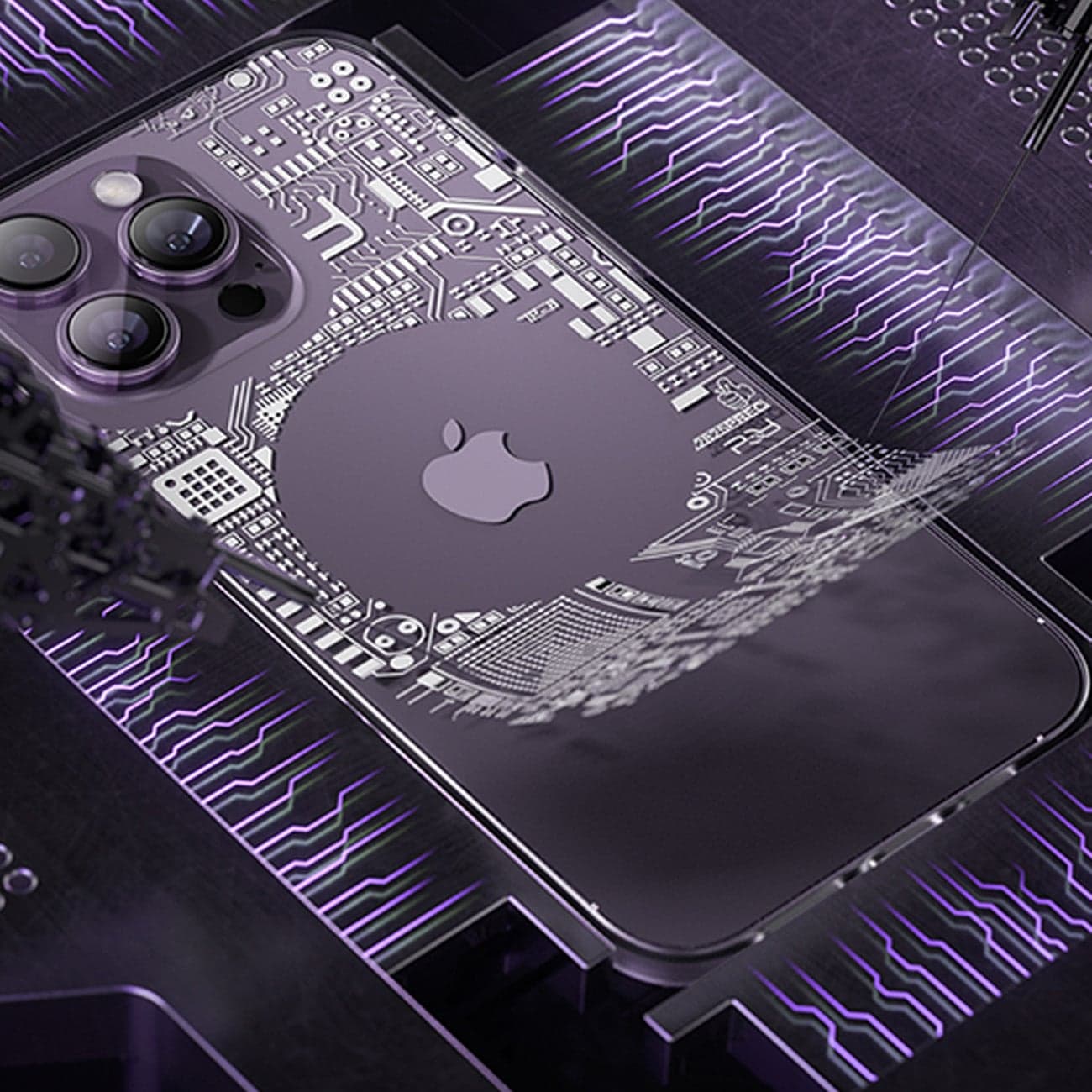 Kingxbar PQY Geek Series - θήκη για Apple iPhone 14 - Ασημί 3