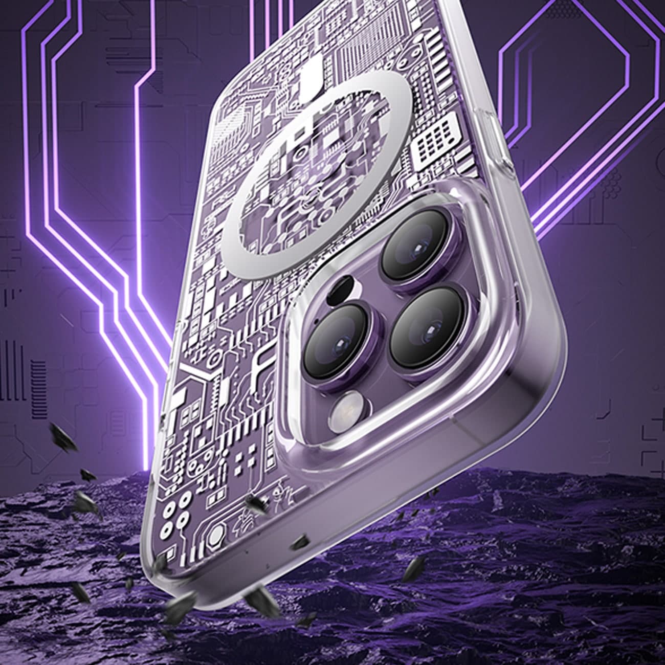 Kingxbar PQY Geek Series - θήκη για Apple iPhone 14 - Ασημί 5
