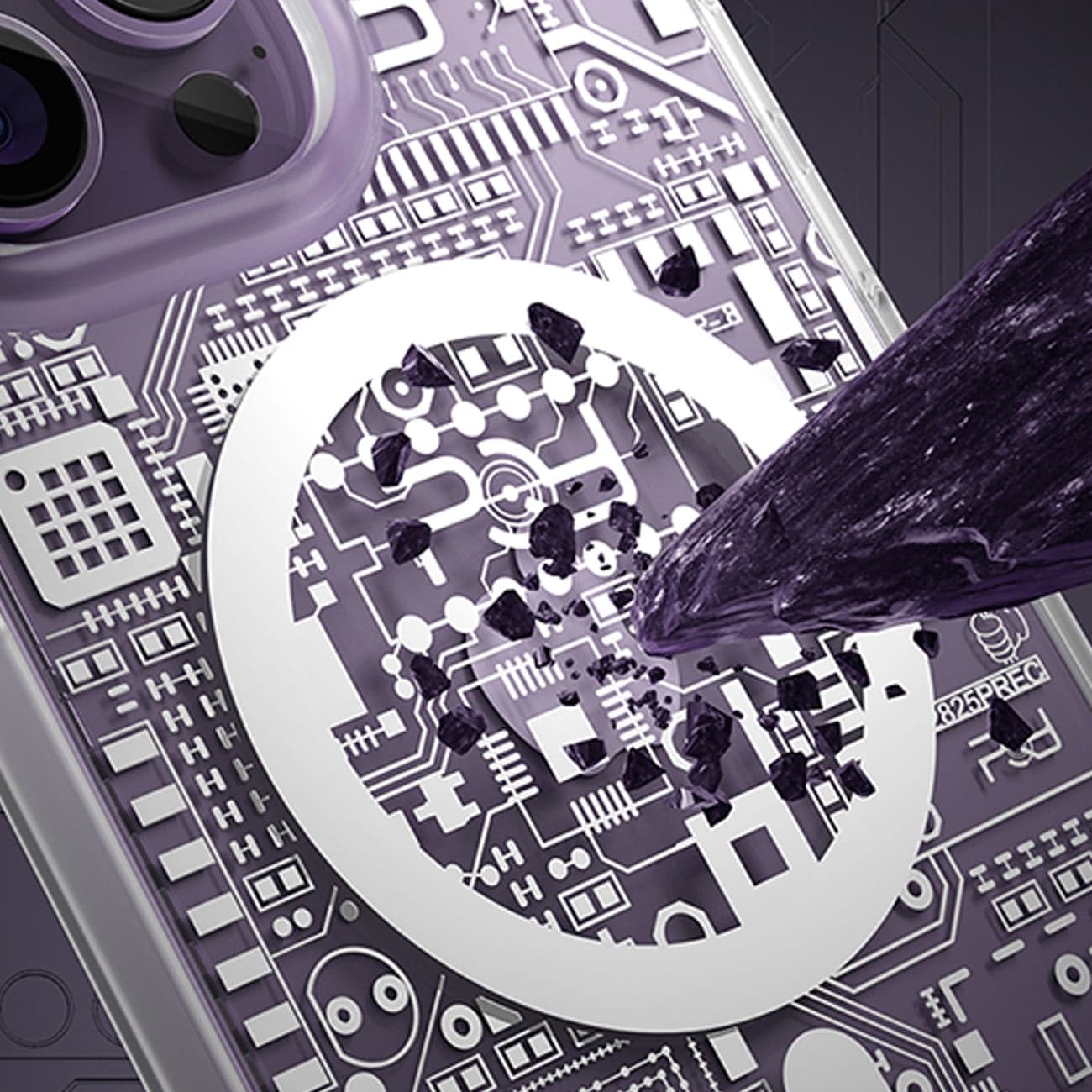 Kingxbar PQY Geek Series - θήκη για Apple iPhone 14 - Ασημί 6